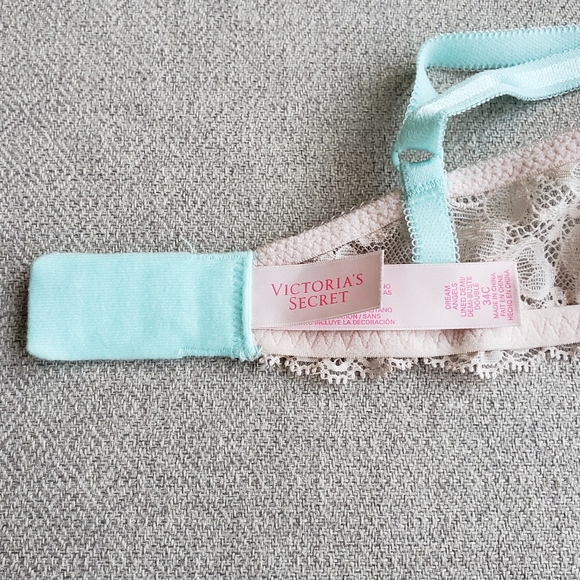 Victoria's Secret bra dream angels demi 34C blue & pink - Picture 7 of 7